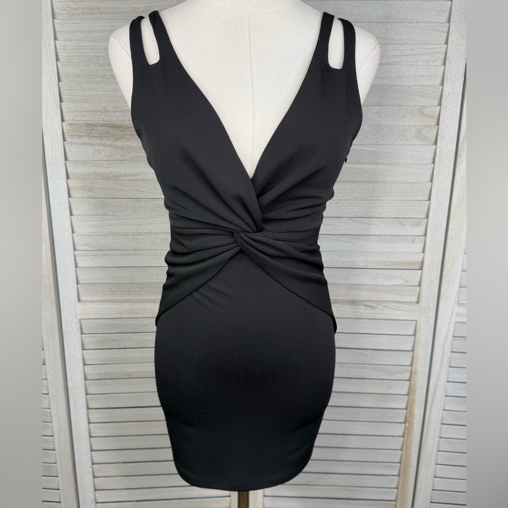 LF (Rumor Boutique) Sexy Strappy Bodycon Mini Dress-Black-Small